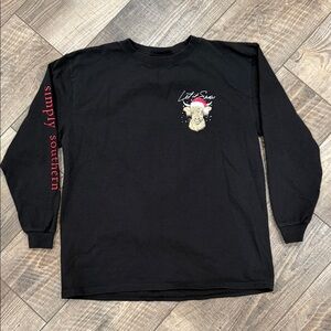 Simply Southern Long Sleeve Christmas Tee, YL, Black